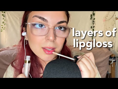 ASMR | lip gloss application (wet & dry mouth sounds)