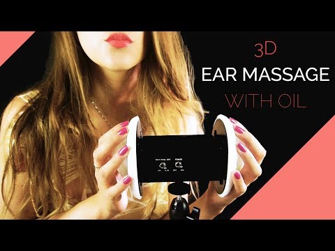 Masaje 3d de oidos con aceite. Asmr español