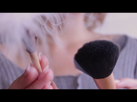 ASMR Brushing Your Face To Sleep ☁️ Layered sounds, no talking