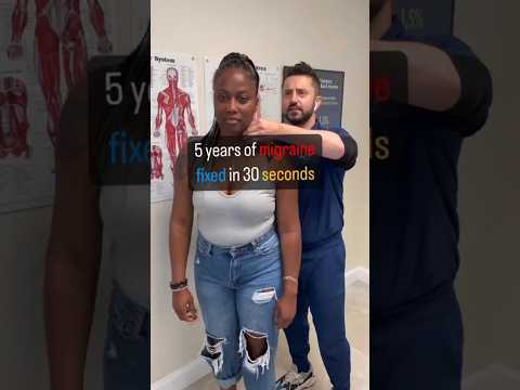 5 Years of MIGRAINE Fixed in 30 Seconds #asmr #massage #migraine #chiropractic #shorts