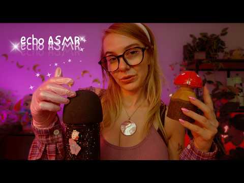 ASMR Echo to Melt Your Brain 🌙 (whispers, mouth sounds, tapping, scratching)