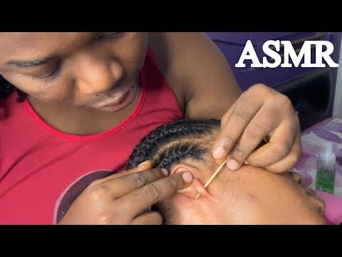 ASMR✨ Tooth-picking Your Dirty Ear Lobe 