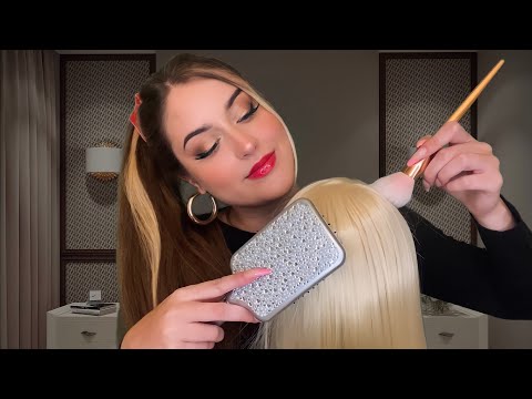 ASMR Deutsch ♡ Realistische Kopfmassage und Scalp Check mit Einschlafgarantie (Hairsounds, Brushing)