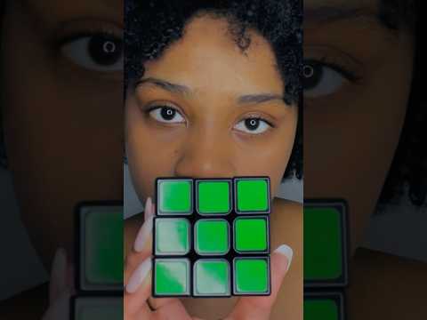 Count the green squares 💚 (ASMR Everything Green) FULL VIDEO TONIGHT #asmr