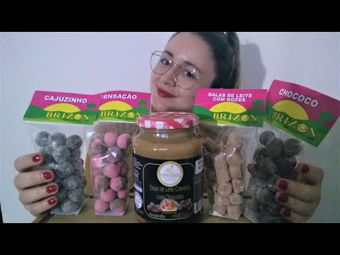 ASMR: OS MELHORES DOCES DE MINAS GERAIS 🍮🍬 (WHISPERS, TAPPING, PLASTIC SOUNDS)🎧