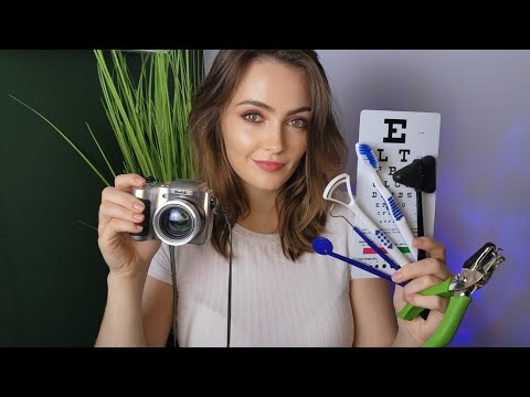 ASMR Fastest Cranial Nerve Exam, Eye Exam, Dentist, Haircut, Make up, Photoshoot (Fastest ASMR)