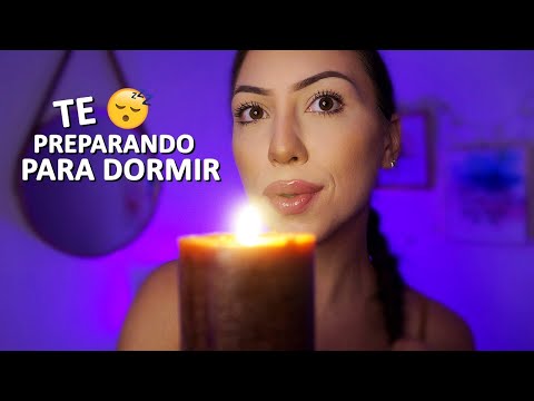 ASMR: TE PREPARANDO PARA DORMIR | VELA E SONS RELAXANTES