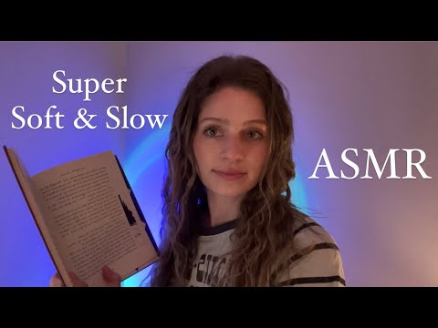 ASMR Whispered Super Slow Reading | Clicky Inaudible Whispers, Page Turning, Book Tracing