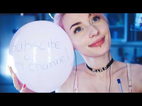 4k ASMR. Balloons playing and whispering. Part 1