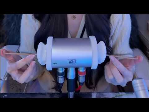 The Most Relaxing ASMR Ear Cleaning Ever with Goose Feather, Cotton Swabs & Tuning Fork (No Talking)