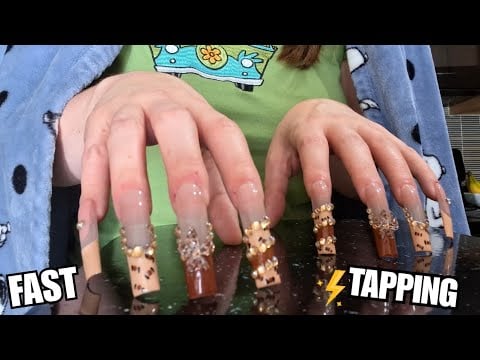 Fast and Aggressive Tapping on Counter & close to Camera ASMR (no talking) 