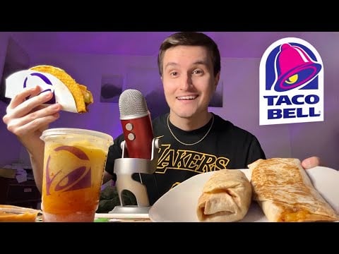 ASMR | NEW Taco Bell Tajin Food Menu Items Mukbang 🌮🔔