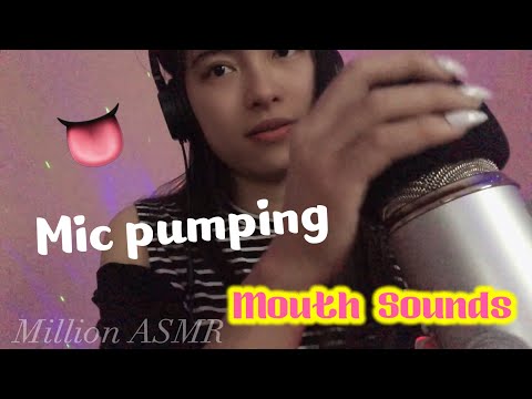 [ASMR/No Talking] Fast & Aggressive Mic Pumping ,Mouth Sounds #fastandaggressive #asmrsleep #mouth