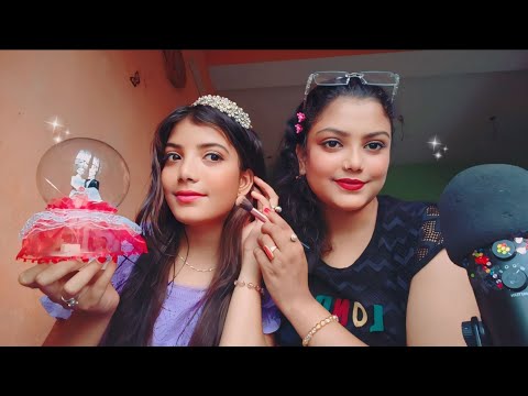 ASMR | Doing My Sister Princess Makeup | 🫅✨