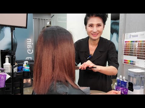 미용실 ASMR 내추럴 브라운 멋내기 새치커버   Natural Brown Fashion Gray Gray Cover/Korean hair salon