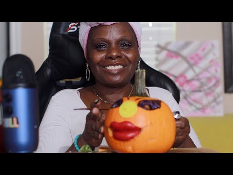 ASMR CARVING PUMPKIN FACE