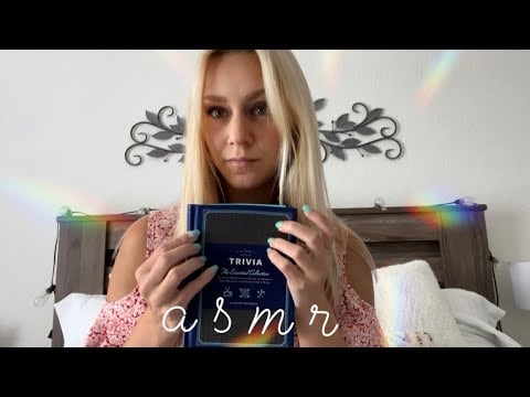 ASMR Soft Whispered Ramblings for Relaxation & Sleep, Reading You Trivia & Page Sounds