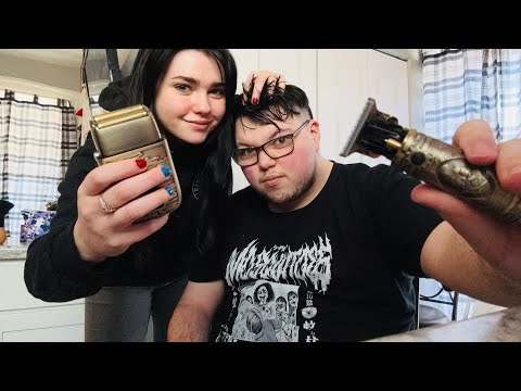 Haircut on my Brother | ASMR