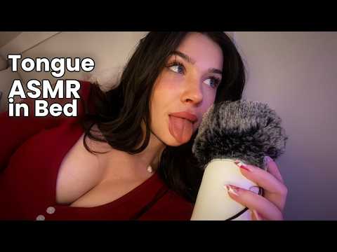 Tongue ASMR in Bed (mouth sounds, tongue, ear to ear)
