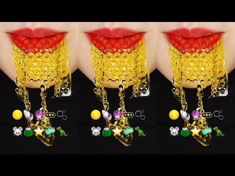 VERTICAL MUKBANG FROZEN WAX CANDY ASMR JELLY ASMR EMOJI FOOD ASMR 🌕