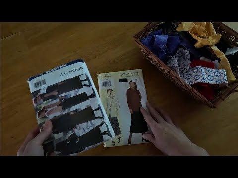 ASMR | vintage sewing patterns - show and tell, paper crinkles, whispered