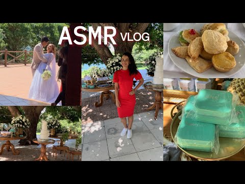 ASMR VLOG/ CASAMENTO DE MANHÃ- O QUE COMI NA FESTA E MAKE.