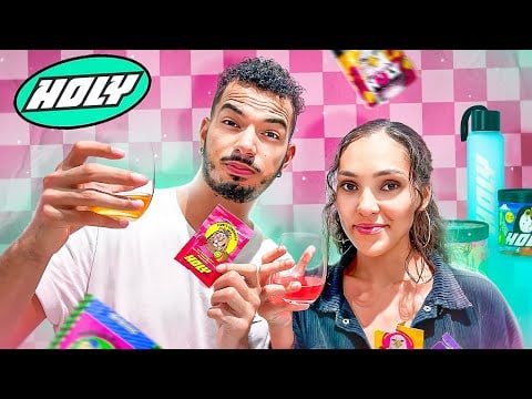 ASMR Dégustation HOLY : Ice tea et energy drink ( avec ma copine )