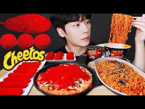 ASMR MUKBANG | 치즈 불닭볶음면 & 치토스 대왕 핫도그 피자 치즈스틱 치즈볼 먹방 & 레시피 FIRE NOODLES, Cheetos, EATING