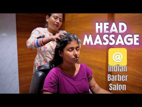 Gentle Head Massage ASMR for Ultimate Relaxation With Gossip Noise @ Indian Barber Salon