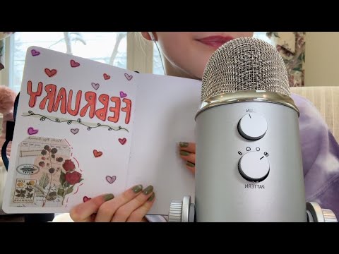 ASMR My February Bullet Journal Spread 💘