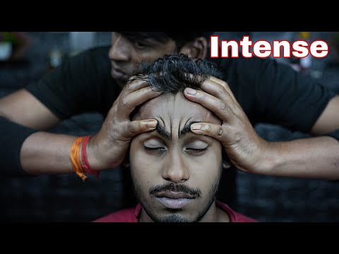 Intense ASMR Scratching & Tapping Head Massage | Forehead Tapping And Neck Cracking