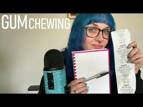 ASMR Chewing Gum & Receipt Sorting
