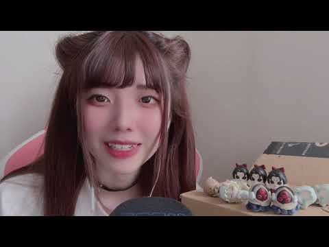 【ASMR】囁きでガチャ大量開封⛩袋の音 ハサミの音 Whisper capsule toy IdentityV 뽑기 개봉 【第五人格】