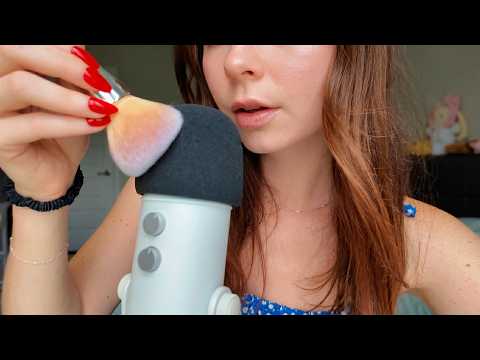 ASMR positive affirmations 🌙 (soft whispering, trigger words & mic brushing for sleep)