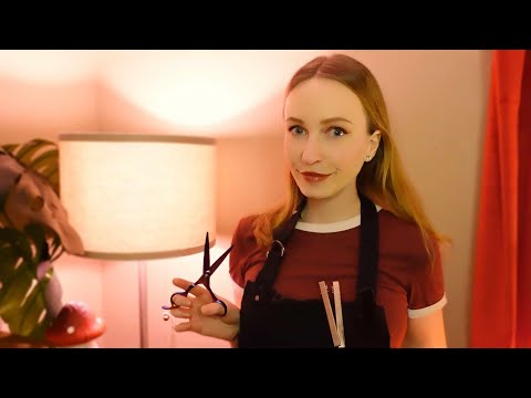 ASMR | Haircut & Hair Wash Roleplay✂️ Minimal talking (Shampoo,Brushing,Scissors,Personal attention)