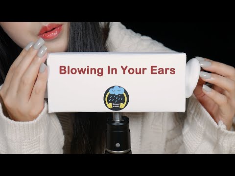 ASMR Blowing In Your Ears | NEW MIC | No Cover | Deep Breathing | 1Hour (No Talking)