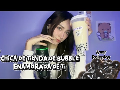 Chica de tienda de bubbletea🧋 enamorada de ti intenta llamar tu atención ✨💖