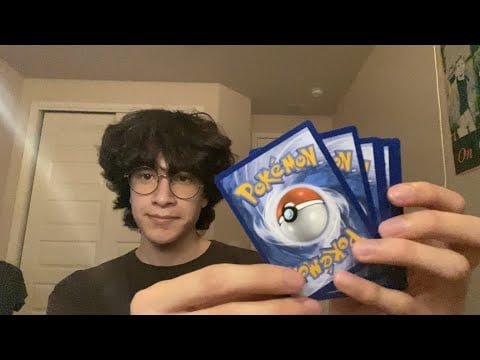 ASMR rambling and doing different triggers | Pokémon cards | reading