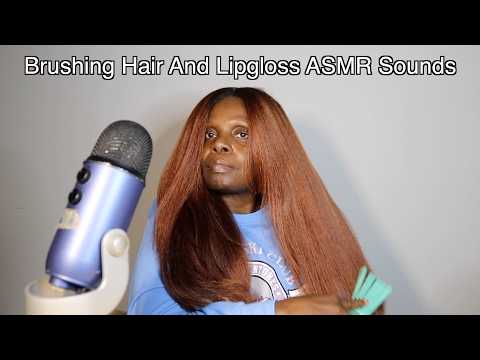 Brushing Wig Applying Lip Gloss ASMR Calming Sounds
