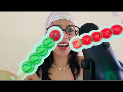 ASMR con gomitas | reseña de el tarot de la muerte 🎥 