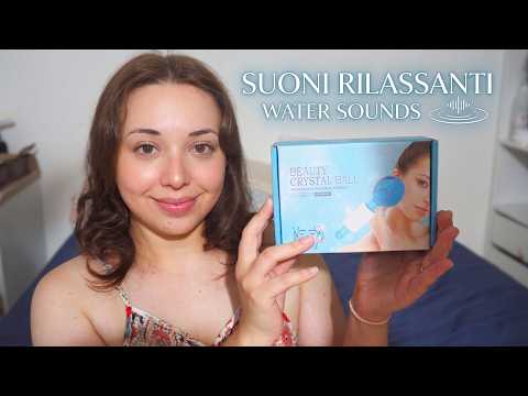 ASMR ita | Glitter Water and Glass | Refreshing Brain Massage 💤