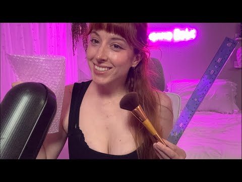 Live Aggressive ASMR! Tapping, Bubble Wrap, Brushing, & Mic Pumping