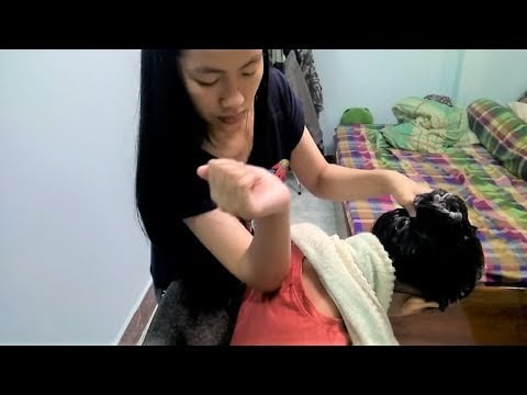 Relaxing Shampooing and Massage for Girl - ASMR