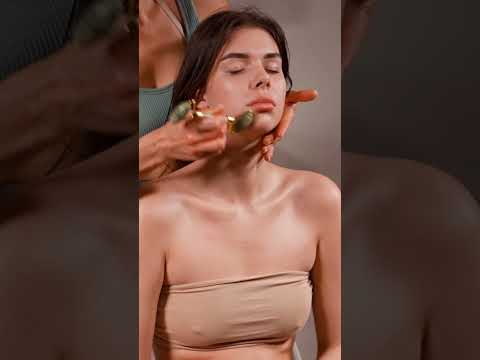 Gentle relaxing asmr neck and face guasha massage for Lisa #asmrmassage
