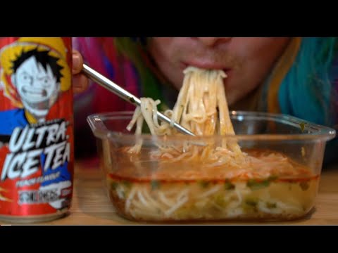 ASMR Korean Spicy Noodles, Seaweed Snack, Cucumber Chips