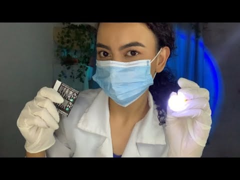 ASMR roleplay- SUA CONSULTA E EXAME NA GINECOLOGISTA. Sons de digitação, luva etc.
