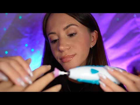 ASMR / Nail Salon Roleplay 💅 (cleaning up your nails, sizing you for acrylics)