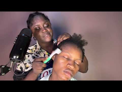 ASMR✨SOFT WHISPER INTENSIVE SCALP SCRATCH MASSAGE AND GUM CRACKING, SHOULDER AND BACK MASSAGE