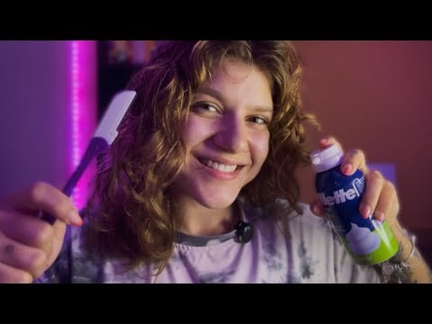 ASMR BARBEIRA FAZENDO A SUA BARBA COM CUIDADO✨