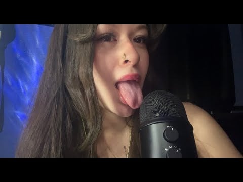 ASMR TINGLY Mic Licking and Spit Painting!